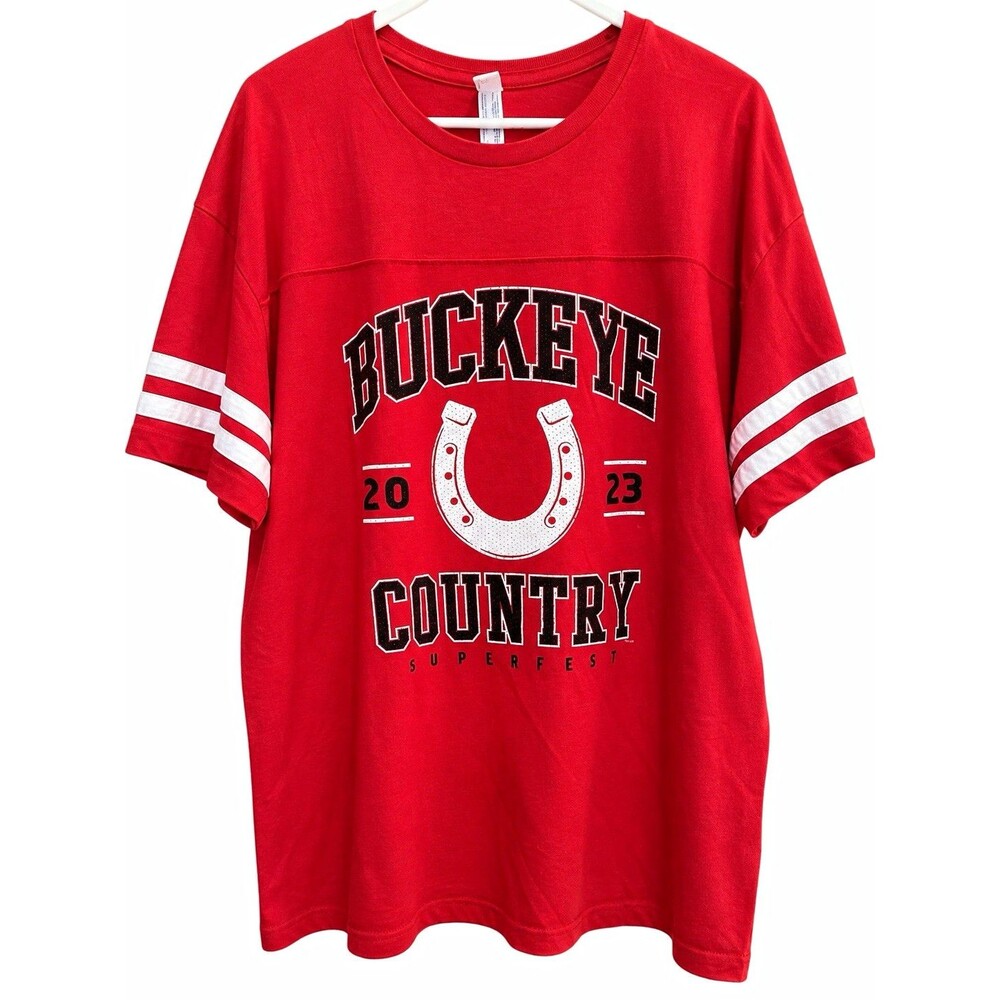 Ohio State Buckeyes Buckeye Country Superfest Red T-Shirt XL